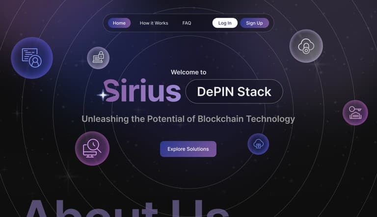 Sirius DePIN Stack Website